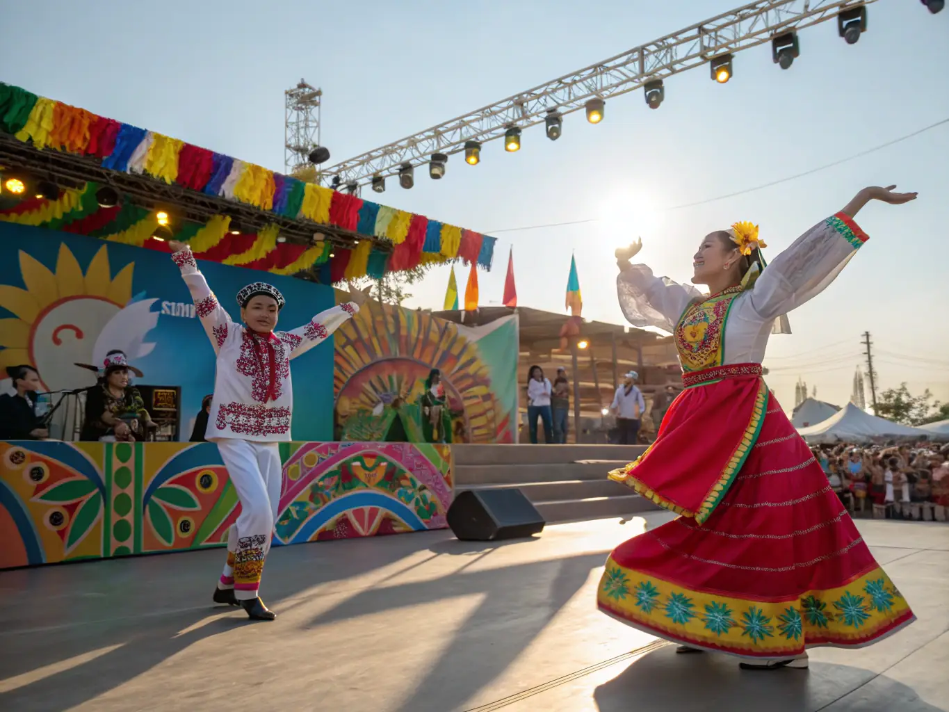 An image of an intercultural festival, showcasing diverse cultural performances and traditions, emphasizing the organization's commitment to cultural diversity.