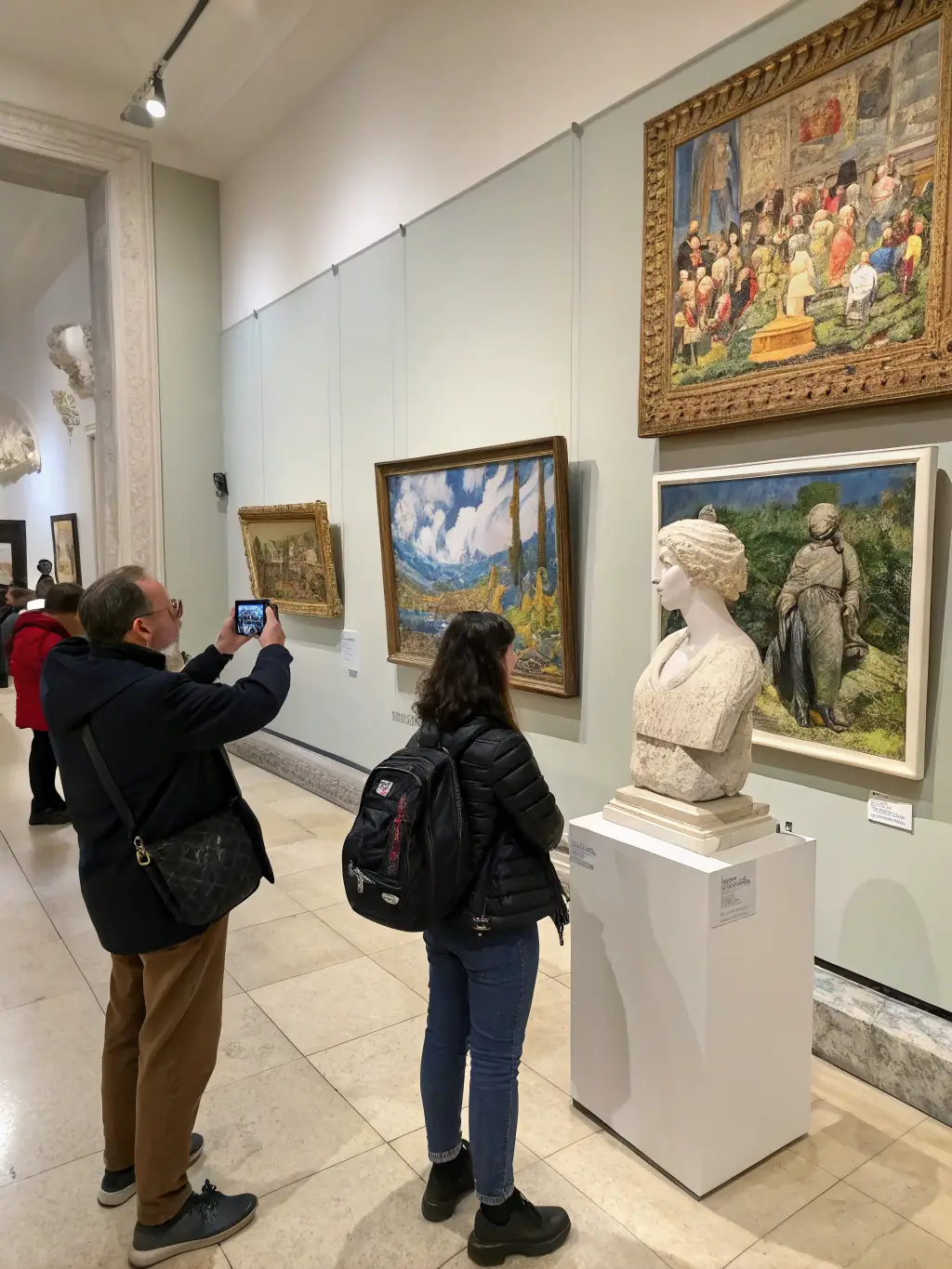 A captivating photo of an art exhibition showcasing works created by local artists, highlighting the talent and creativity within the community.